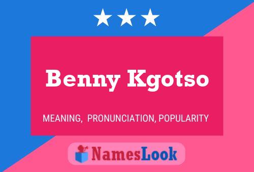 Pôster do nome Benny Kgotso