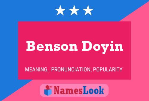 Pôster do nome Benson Doyin