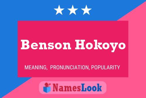 Pôster do nome Benson Hokoyo