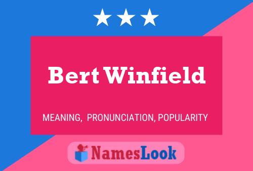 Pôster do nome Bert Winfield