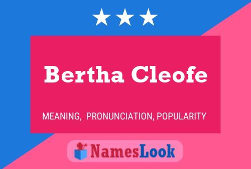 Pôster do nome Bertha Cleofe