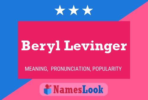 Pôster do nome Beryl Levinger