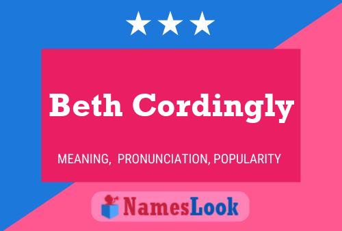 Pôster do nome Beth Cordingly