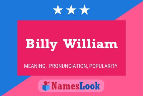 Pôster do nome Billy  William