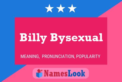 Pôster do nome Billy Bysexual