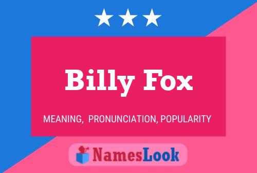 Pôster do nome Billy Fox