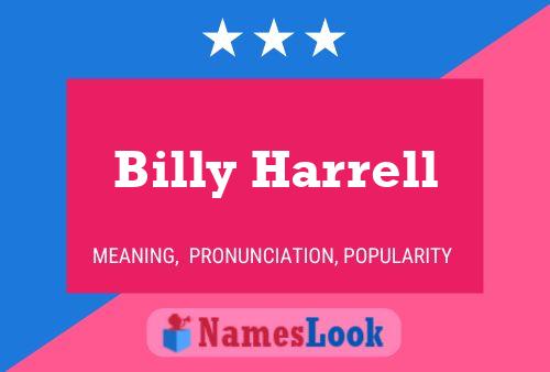 Pôster do nome Billy Harrell