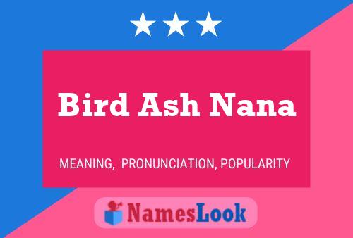 Pôster do nome Bird Ash Nana