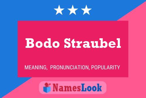 Pôster do nome Bodo Straubel