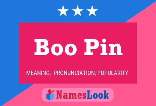 Pôster do nome Boo Pin