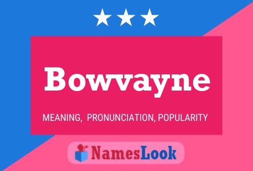 Pôster do nome Bowvayne