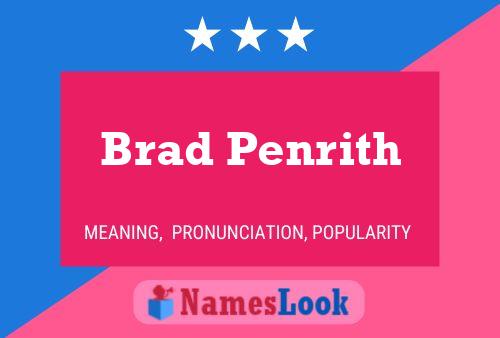 Pôster do nome Brad Penrith