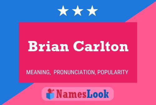 Pôster do nome Brian Carlton