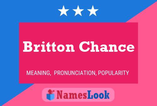 Pôster do nome Britton Chance