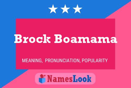 Pôster do nome Brock Boamama