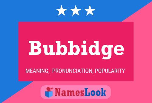 Pôster do nome Bubbidge