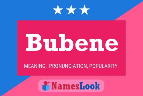 Pôster do nome Bubene