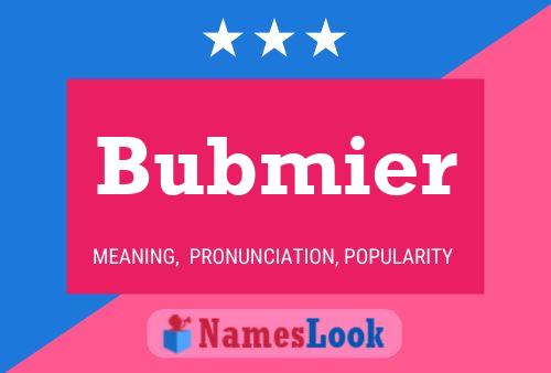 Pôster do nome Bubmier