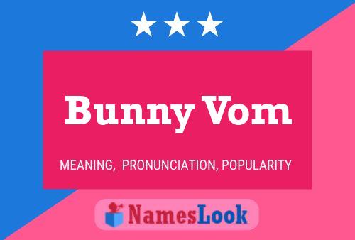 Pôster do nome Bunny Vom