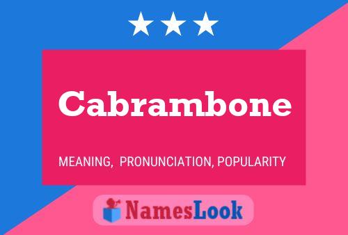 Pôster do nome Cabrambone