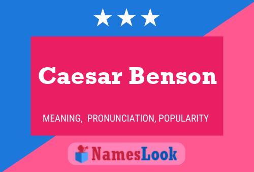 Pôster do nome Caesar Benson