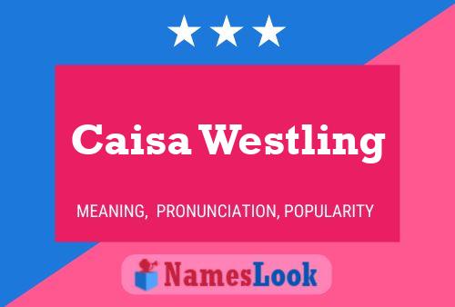 Pôster do nome Caisa Westling