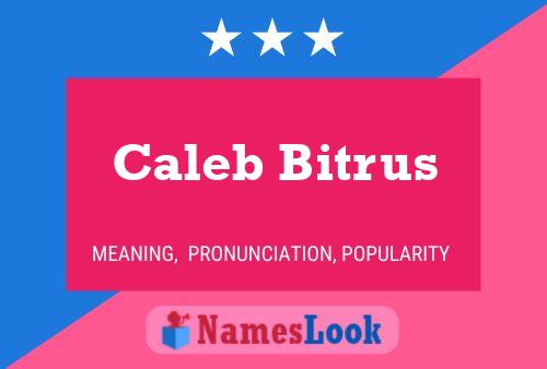 Pôster do nome Caleb Bitrus