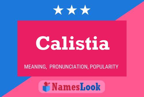 Pôster do nome Calistia