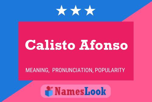 Pôster do nome Calisto Afonso