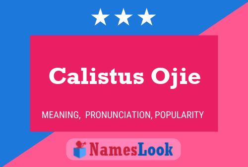 Pôster do nome Calistus Ojie