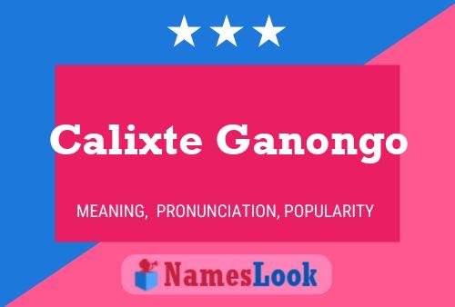 Pôster do nome Calixte Ganongo