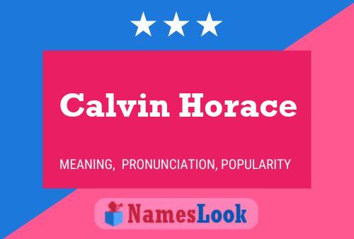 Pôster do nome Calvin Horace