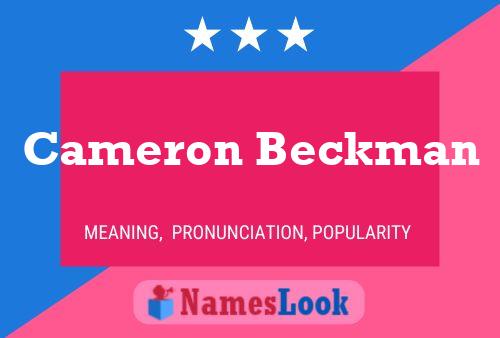 Pôster do nome Cameron Beckman