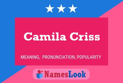 Pôster do nome Camila Criss