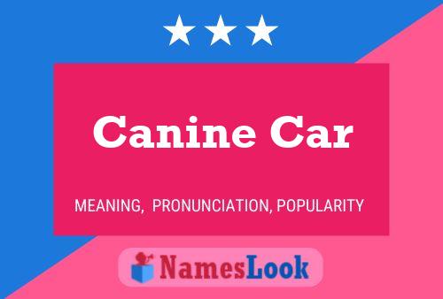 Pôster do nome Canine Car