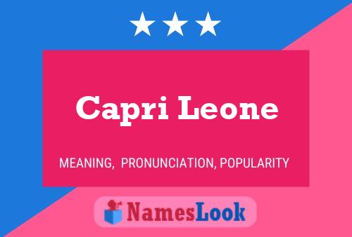 Pôster do nome Capri Leone