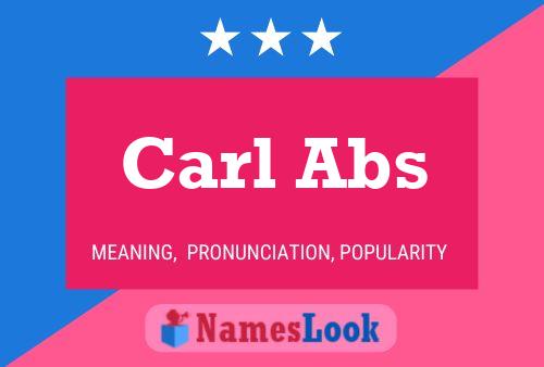 Pôster do nome Carl Abs