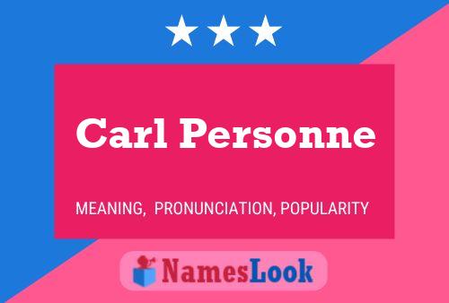 Pôster do nome Carl Personne