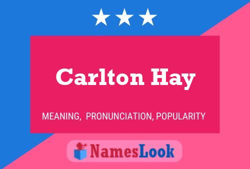 Pôster do nome Carlton Hay