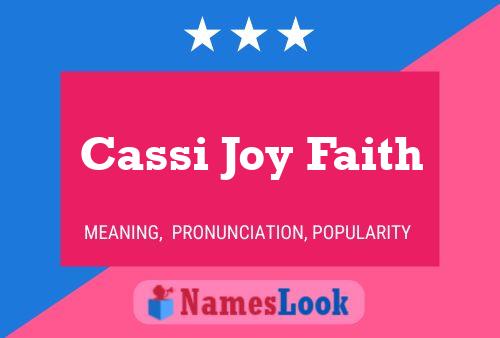 Pôster do nome Cassi Joy Faith