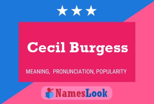 Pôster do nome Cecil Burgess