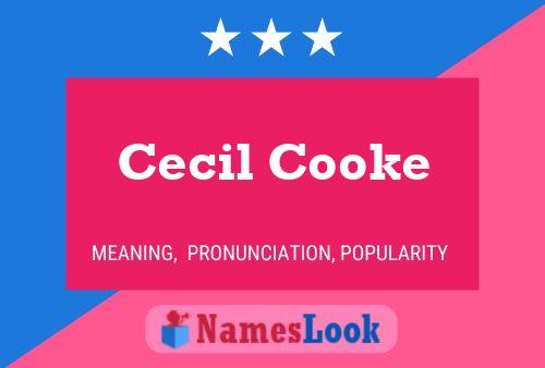 Pôster do nome Cecil Cooke