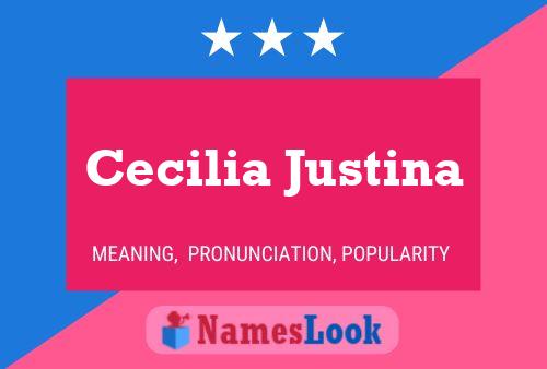 Pôster do nome Cecilia Justina