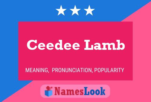 Pôster do nome Ceedee Lamb