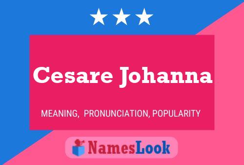 Pôster do nome Cesare Johanna