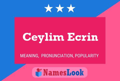 Pôster do nome Ceylim Ecrin