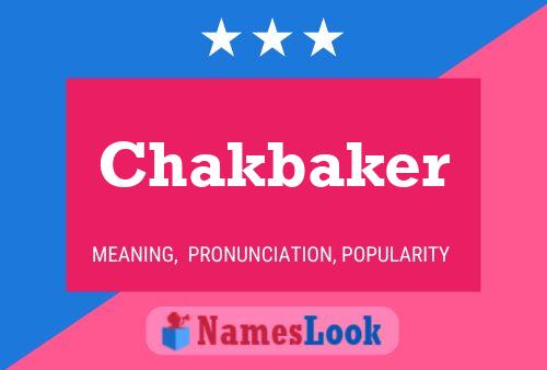 Pôster do nome Chakbaker