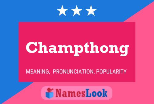 Pôster do nome Champthong