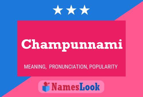 Pôster do nome Champunnami