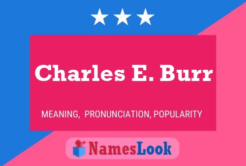 Pôster do nome Charles E. Burr